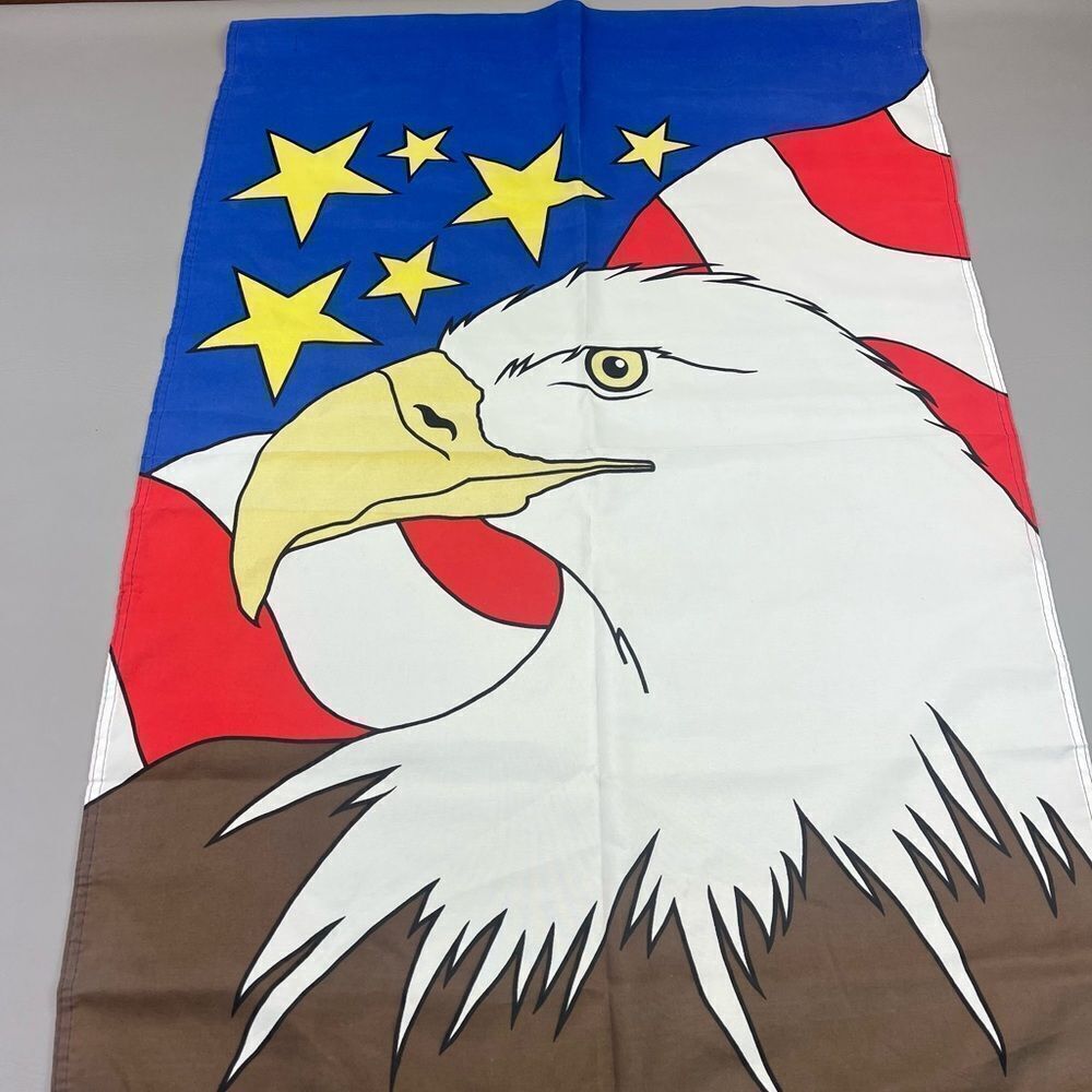 Patriotic‎ American Eagle Flag with Stars. USA. Vintage Retro.